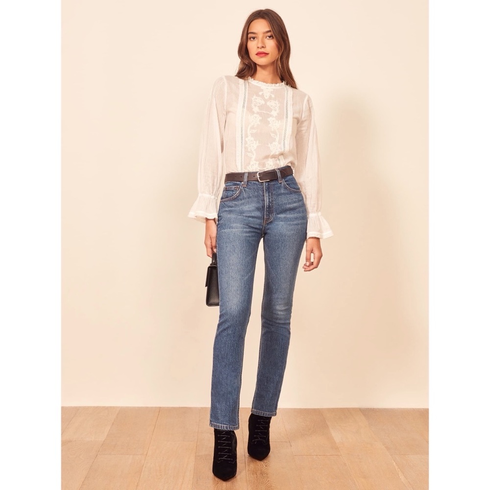 Reformation Liza High Rise Straight Jeans